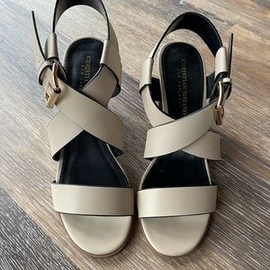 Christian Siriano Taupe Chunky Heel (size 8)